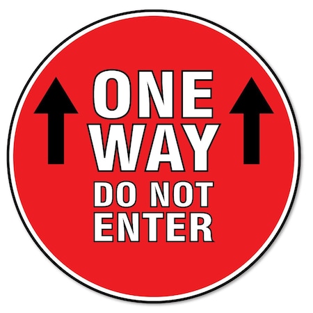 Signmission One Way Do Not Enter Non-Slip Floor Graphic, 11in Vinyl Decal, 11" x 11", FD-X-11-99978 FD-X-11-99978